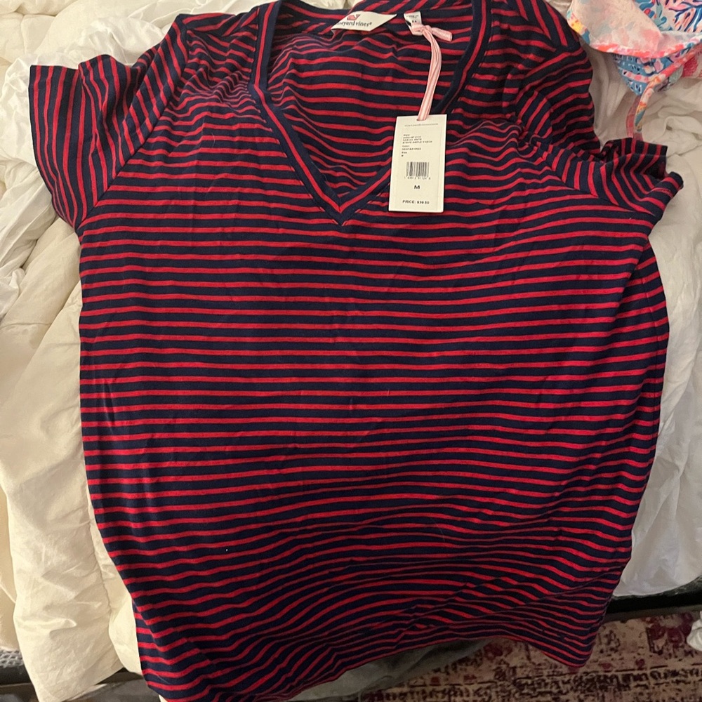 Vineyard vines, women’s striped T-shirt, size medium new with tags